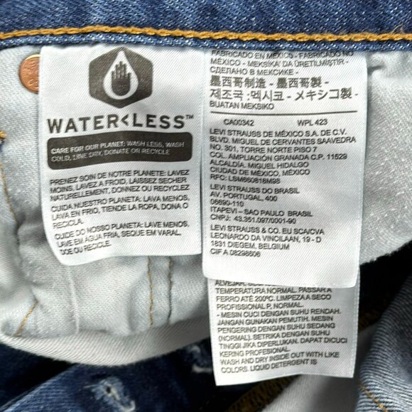 Levi’s 501 Original Button Fly Straight Leg Jeans W31 Dark Blue Denim Men’s - Picture 10 of 12